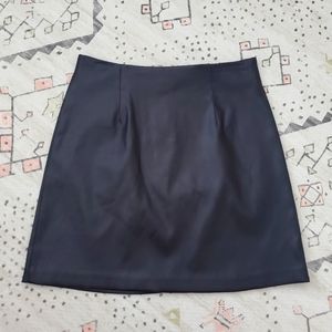 By Choice Black Faux Leather Y2K mini skirt - Sz 3